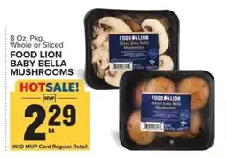 Food Lion FOOD LION BABY BELLA MUSHROOMS offer