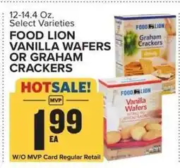 Food Lion FOOD LION VANILLA WAFERS OR GRAHAM CRACKERS offer