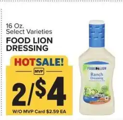 Food Lion FOOD LION DRESSING offer