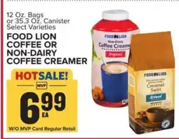 Food Lion FOOD LION COFFEE OR NON-DAIRY COFFEE CREAMER offer