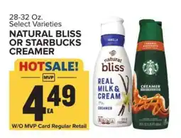 Food Lion Natural Bliss or Starbucks creamer offer