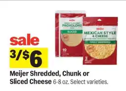 Meijer Meijer Shredded, Chunk or Sliced Cheese offer