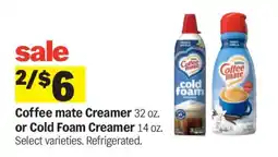 Meijer Coffee Mate Creamer or Cold Foam Creamer offer