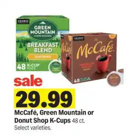 Meijer McCafé, Green Mountain or Donut Shop K-Cups offer
