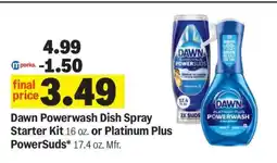 Meijer Dawn Powerwash Dish Spray Starter Kit offer