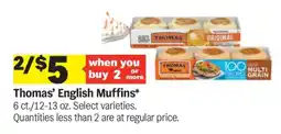 Meijer Thomas' English Muffins offer