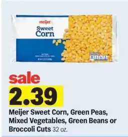 Meijer Meijer Sweet Corn, Green Peas, Mixed Vegetables, Green Beans or Broccoli Cuts offer