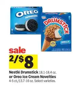 Meijer Nestlé Drumstick or Oreo Ice Cream Novelties offer