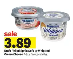 Meijer Kraft Philadelphia Soft or Whipped Cream Cheese offer