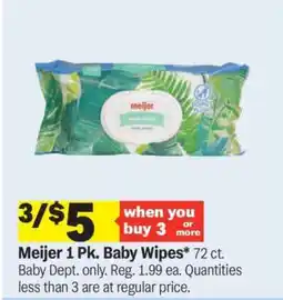 Meijer Meijer 1 Pk. Baby Wipes offer