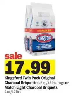 Meijer Kingsford Twin Pack Original Charcoal Briquettes offer