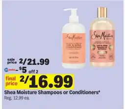 Meijer Shea Moisture Shampoos or Conditioners offer