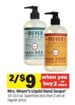 Meijer Mrs. Meyer's Liquid Hand Soaps offer