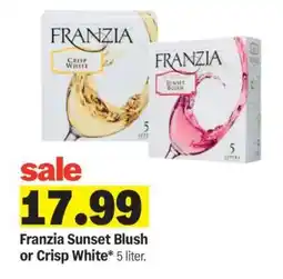 Meijer Franzia Sunset Blush or Crisp White offer