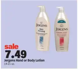 Meijer Jergens Hand or Body Lotion offer