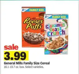 Meijer General Mills Family Size Cereal offer