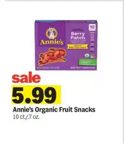Meijer Annie’s Organic Fruit Snacks offer