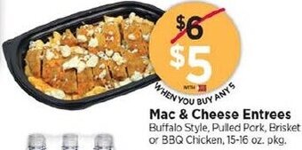 Tops Mac & Cheese Entrees offer