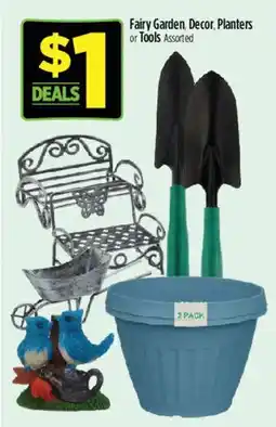 Dollar General Fairy Garden, Decor, Planters or Tools offer