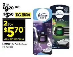 Dollar General Febreze Car Air Freshener offer