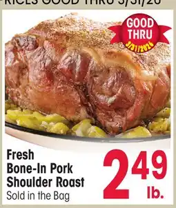 Jewel-Osco Fresh Bone-In Pork Shoulder Roast offer