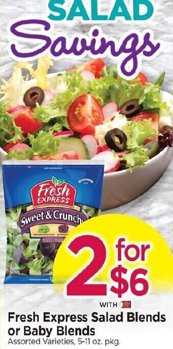 Tops Fresh Express Salad Blends Or Baby Blends offer