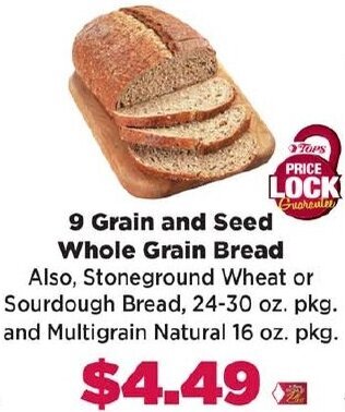 Tops 9 Grain And Seed Whole Grain Bread offer