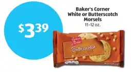 Aldi Baker's Corner White or Butterscotch Morsels offer