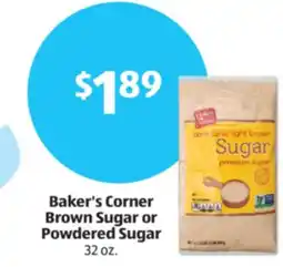 Aldi Baker's Corner Brown Sugar or Powdered Sugar offer
