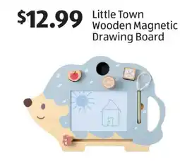 Aldi Little Town Wooden Magnetic Drawing Board offer