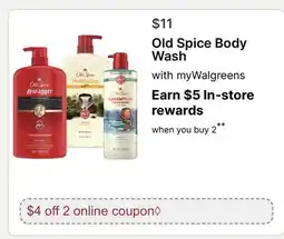 Walgreens Old Spice Body Wash offer