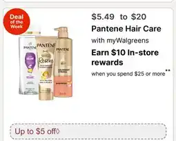 Walgreens Pantene Hair Care offer