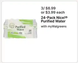 Walgreens 24 - Pack Nice! Purified Water offer