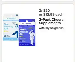 Walgreens 3-Pack Cheers Supplements offer