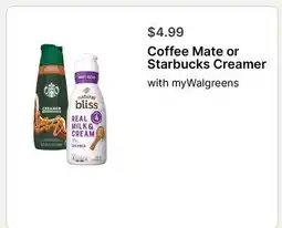Walgreens Coffee Mate or Starbucks Creamer offer