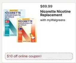 Walgreens Nicorette Nicotine Replacement offer