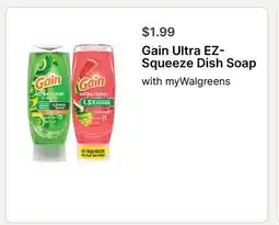 Walgreens Gain Ultra EZ- Squeeze Dish Soap offer