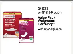 Walgreens Value Pack Walgreens Certainty offer