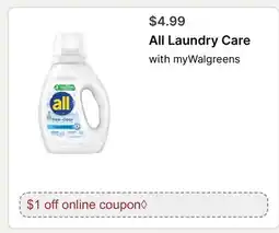 Walgreens All Laundry Care offer