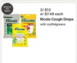 Walgreens Ricola Cough Drops offer