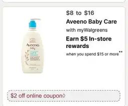 Walgreens Aveeno Baby Care offer