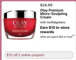 Walgreens Olay Premium Micro-Sculpting Cream offer
