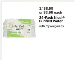 Walgreens 24-Pack Nice! Purified Water offer