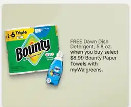 Walgreens Bounty Paper Towels offer