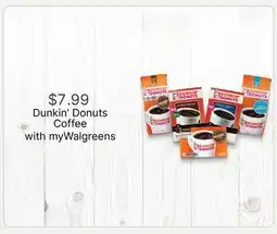 Walgreens Dunkin' Donuts Coffee offer