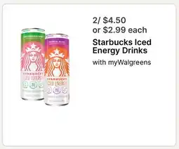 Walgreens Starbucks Iced Energy Drinks offer