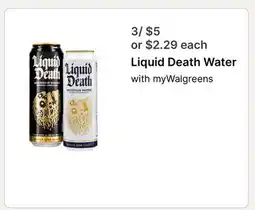 Walgreens Liquid Death Water offer