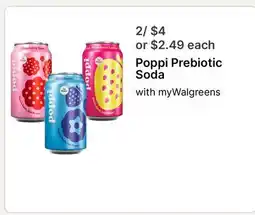 Walgreens Poppi Prebiotic Soda offer