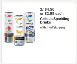Walgreens Celsius Sparkling Drinks offer