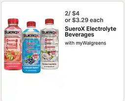 Walgreens SueroX Electrolyte Beverages offer